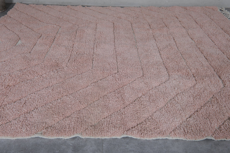 Pink Moroccan Rug - Handwoven 8 x 10 Feet | Soft Wool Elegance