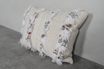 White Moroccan Wedding Pillow with Sequins - 16.5 x 20.8 Inches