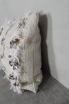 White Moroccan Wedding Pillow with Sequins - 16.5 x 20.8 Inches