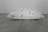 White Moroccan Wedding Pillow with Sequins - 16.5 x 20.8 Inches