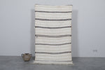 Vintage moroccan berber handwoven wedding blanket 3.6 FT X 6.5 FT