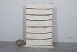 Vintage moroccan berber handwoven wedding blanket 3.6 FT X 6.5 FT