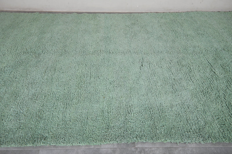 Green Moroccan Rug - 7 x 11.9 Feet | Handwoven Elegance