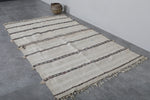 Vintage moroccan berber handwoven wedding blanket 3.6 FT X 6.5 FT