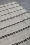 Vintage moroccan berber handwoven wedding blanket 3.6 FT X 6.5 FT