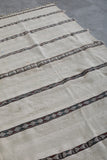 Vintage moroccan berber handwoven wedding blanket 3.6 FT X 6.5 FT