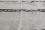 Vintage moroccan berber handwoven wedding blanket 3.6 FT X 6.5 FT