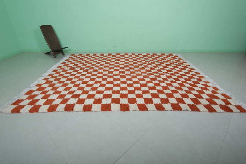 Bold Moroccan Rug with Vibrant Checkered Pattern - 8.3 x 10 Feet