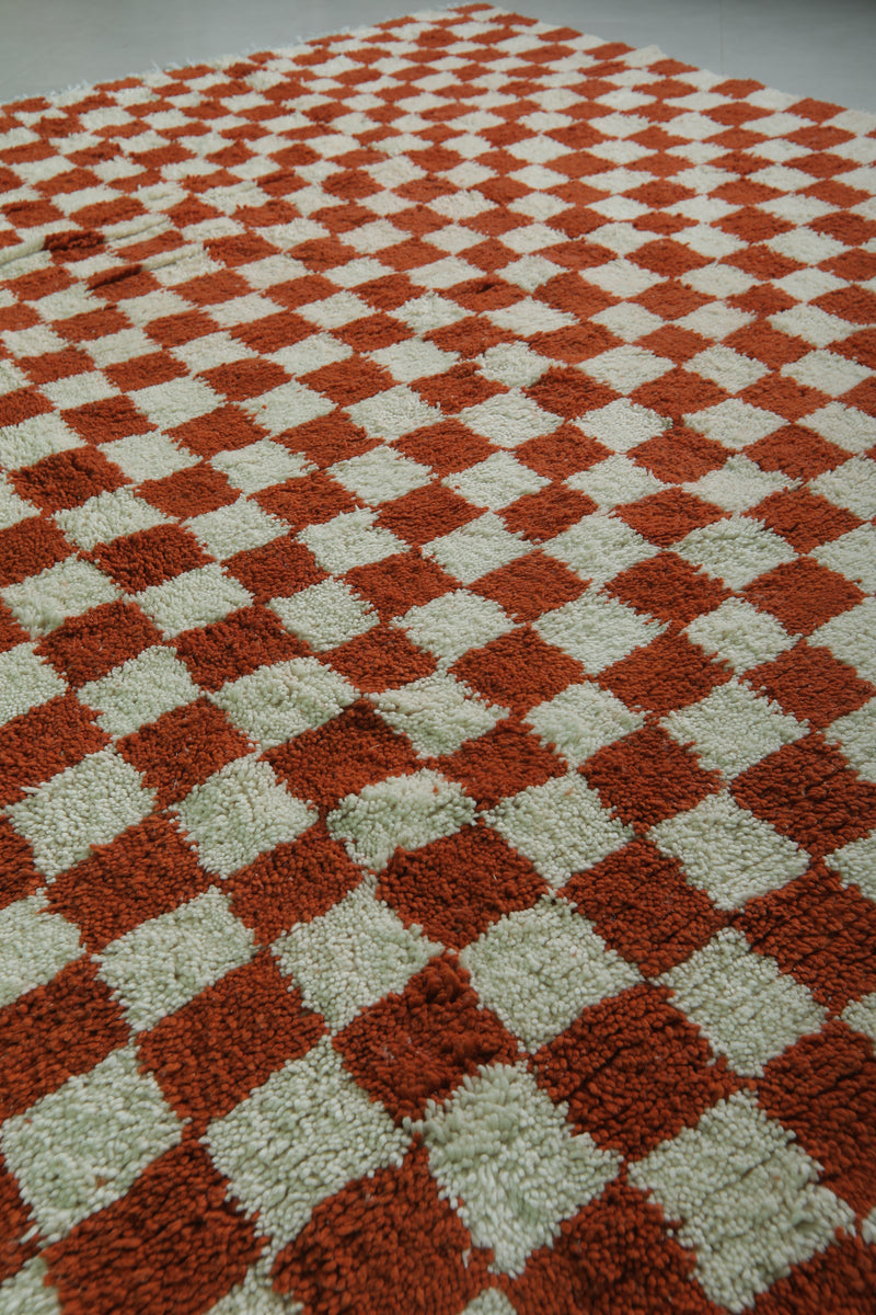 Bold Moroccan Rug with Vibrant Checkered Pattern - 8.3 x 10 Feet