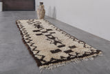 Vintage berber carpet 2.3 X 6.3 Feet - handmade rug