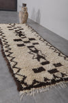 Vintage berber carpet 2.3 X 6.3 Feet - handmade rug