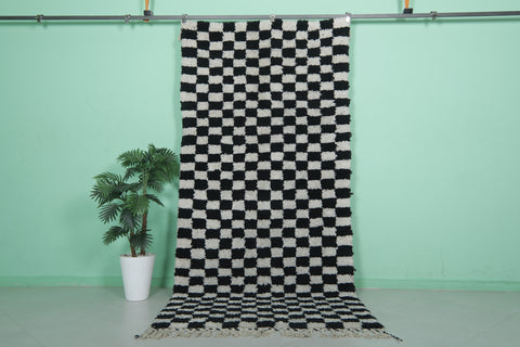 Checkered Moroccan rug 4.3 X 9.5 Feet