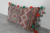 Moroccan Decorative Pillow with Tassels - 15.7 x 25.5 Inches