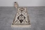 Runner Moroccan rug 2.4 X 5.7 Feet - tribal wool rug