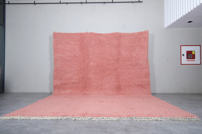 Pink Moroccan Rug - Oversized Wool | 10.2 x 13.5 Feet