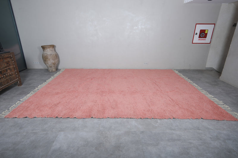 Pink Moroccan Rug - Oversized Wool | 10.2 x 13.5 Feet