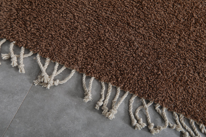 Soft Moroccan Rug 7.1 x 9 ft - Brown Shag Area Rug