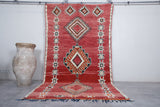 Moroccan Berber Rug Red 5.6 x 10.4 Feet – Handmade Tribal Carpet