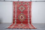 Moroccan Berber Rug Red 5.6 x 10.4 Feet – Handmade Tribal Carpet