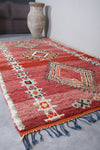 Moroccan Berber Rug Red 5.6 x 10.4 Feet – Handmade Tribal Carpet