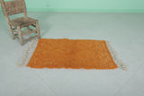 Orange Moroccan Rug - 2.1 x 3.4 ft | Vibrant Handcrafted Accent