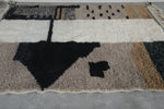 Modern Moroccan Rug - 6 x 7.9 Feet, Black & White Geometric Design | Berber Style