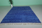 Blue Moroccan Rug - Handwoven 7.7 x 10.8 Feet | Vibrant Wool Elegance