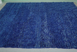 Blue Moroccan Rug - Handwoven 7.7 x 10.8 Feet | Vibrant Wool Elegance