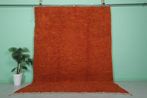 Orange Moroccan rug 8.1 X 10.8 Feet