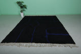 Moroccan Black Rug - Handwoven 8.2 x 10.8 Feet | Modern Wool Design