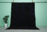 Moroccan Black Rug - Handwoven 8.2 x 10.8 Feet | Modern Wool Design