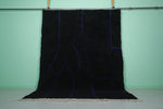 Moroccan Black Rug - Handwoven 8.2 x 10.8 Feet | Modern Wool Design