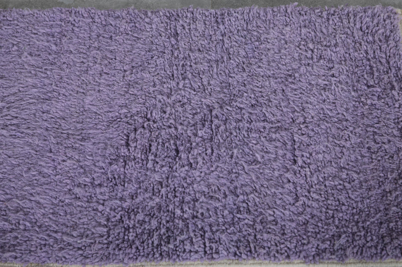 Handwoven Moroccan Wool Rug – 2x3 FT - Soft Lavender Carpet