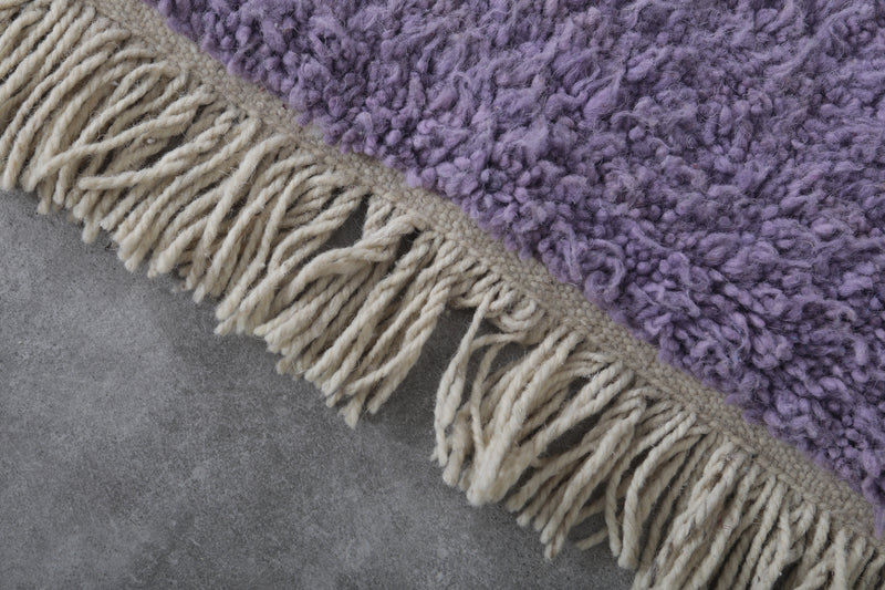 Handwoven Moroccan Wool Rug – 2x3 FT - Soft Lavender Carpet