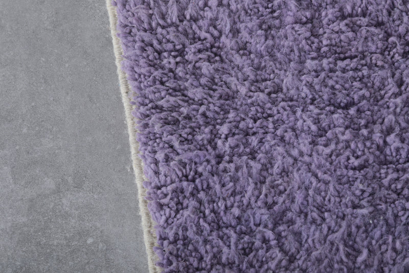 Handwoven Moroccan Wool Rug – 2x3 FT - Soft Lavender Carpet