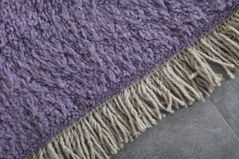 Handwoven Moroccan Wool Rug – 2x3 FT - Soft Lavender Carpet