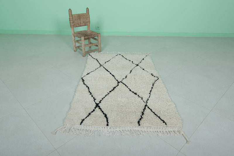 Diamond Moroccan Rug - Handmade Wool | 3.1 x 5 Feet