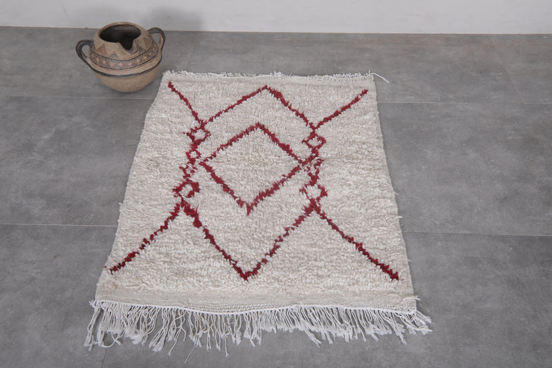 Moroccan Berber Rug - Handwoven 2.5 X 3.2 Feet | Authentic Style