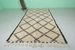 Elegant Moroccan Rug - 6.2 x 11.7 ft | Diamond Pattern with Black Border