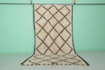 Elegant Moroccan Rug - 6.2 x 11.7 ft | Diamond Pattern with Black Border