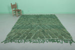 Green Moroccan wool rug 5.8ft x 6.6 ft