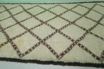 Elegant Moroccan Rug - 6.2 x 11.7 ft | Diamond Pattern with Black Border