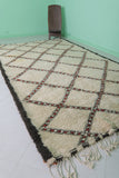 Elegant Moroccan Rug - 6.2 x 11.7 ft | Diamond Pattern with Black Border