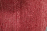 Solid Red Moroccan Pillow | 19.6x20.4 Inches Handwoven Wool