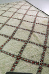 Elegant Moroccan Rug - 6.2 x 11.7 ft | Diamond Pattern with Black Border