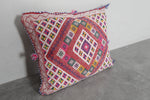 Handwoven Moroccan Pillow | 15.7x18.1 Inches Multicolored Tribal Design