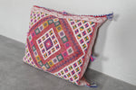 Handwoven Moroccan Pillow | 15.7x18.1 Inches Multicolored Tribal Design