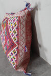 Handwoven Moroccan Pillow | 15.7x18.1 Inches Multicolored Tribal Design