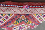 Handwoven Moroccan Pillow | 15.7x18.1 Inches Multicolored Tribal Design