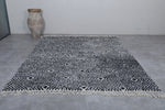 Handwoven Black and White Moroccan Rug - 8.4 x 10.4 ft | Bold Geometric Design